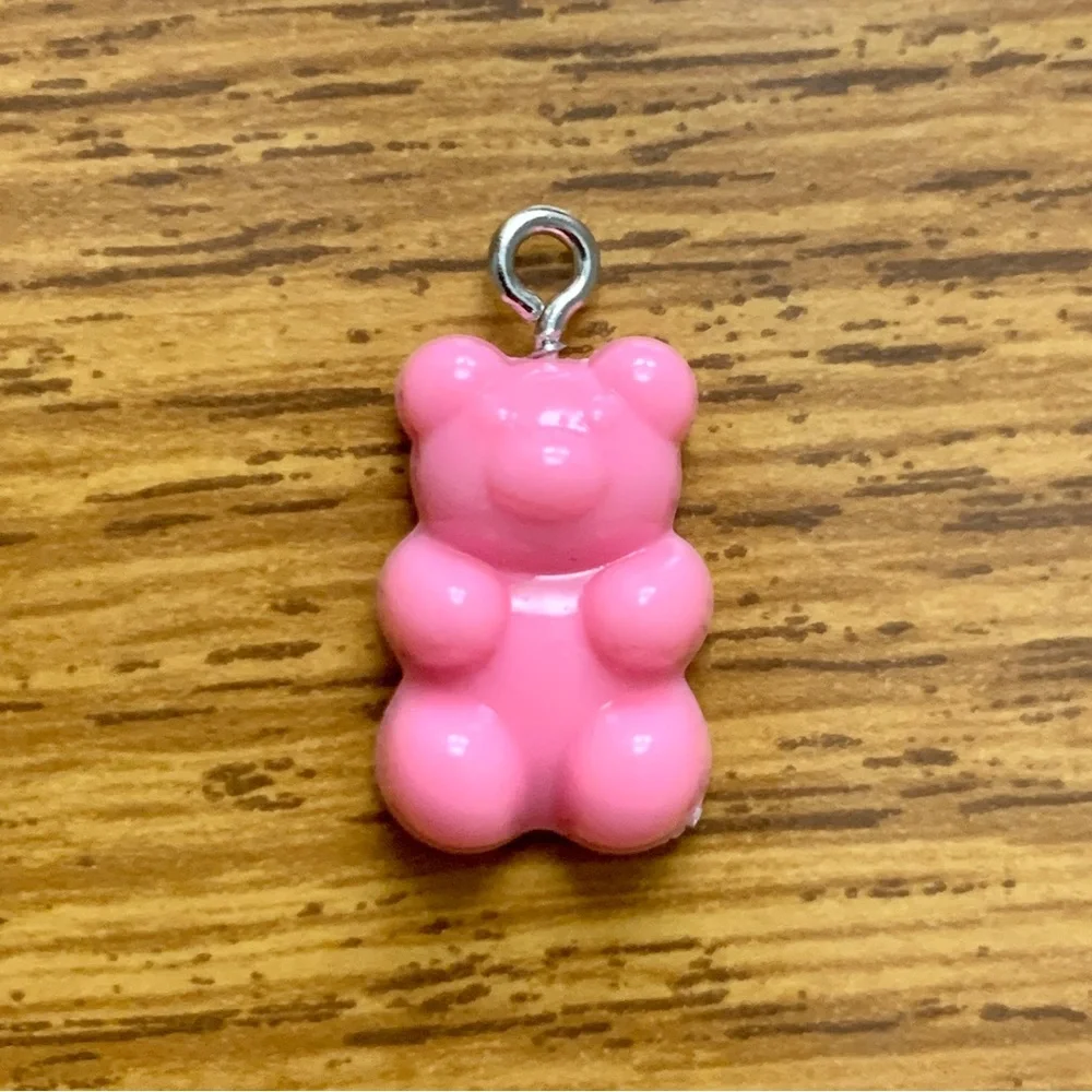 Pink Gummy Bear Charm Pendant - Picture 1 of 8